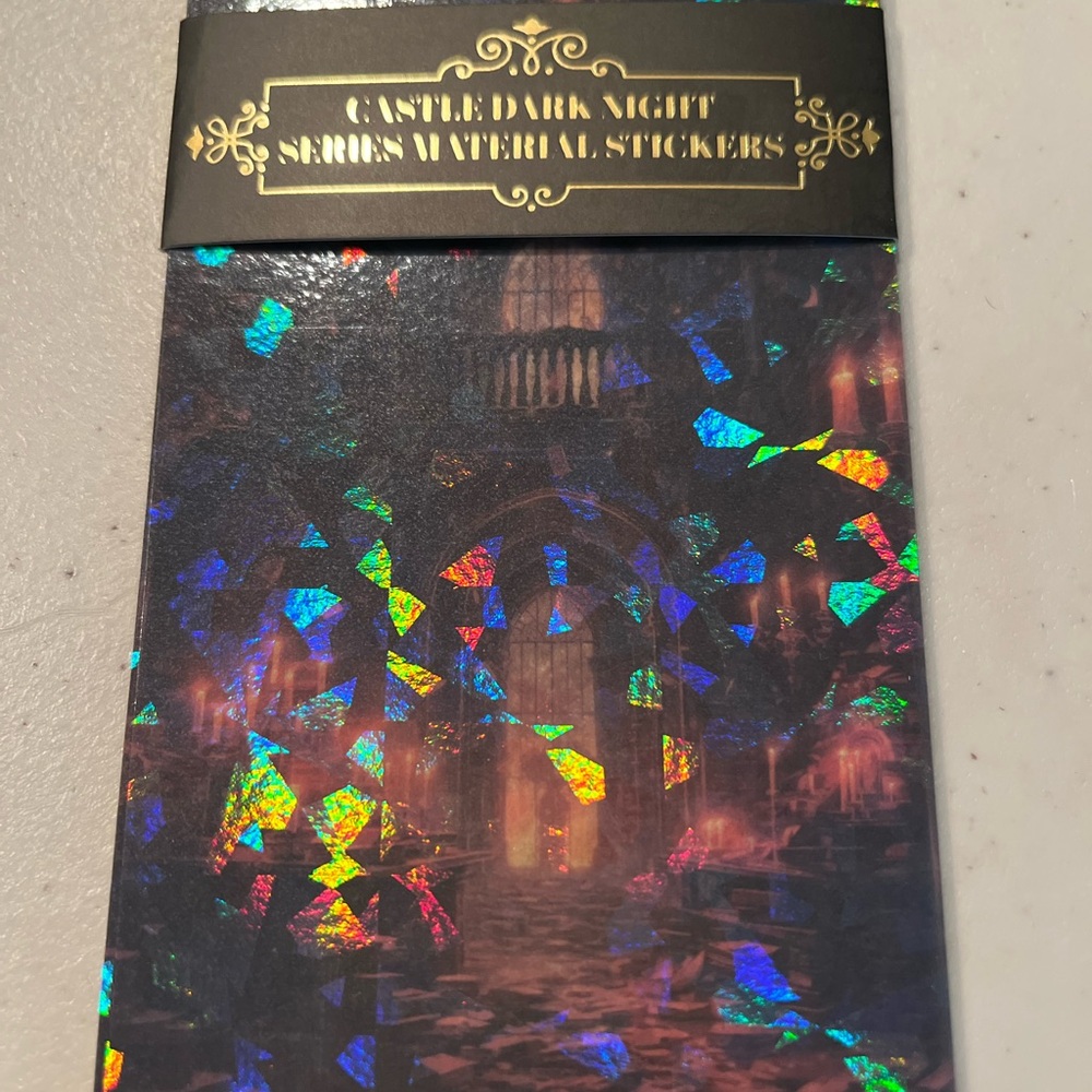 Holographic stickers it says. Great for crafting  10 in pack same picture
